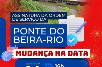 <strong>Prefeitura do Paudalho anuncia nova data para assinatura da Ordem de Serviço da nova Ponte do Beira-Rio</strong>
